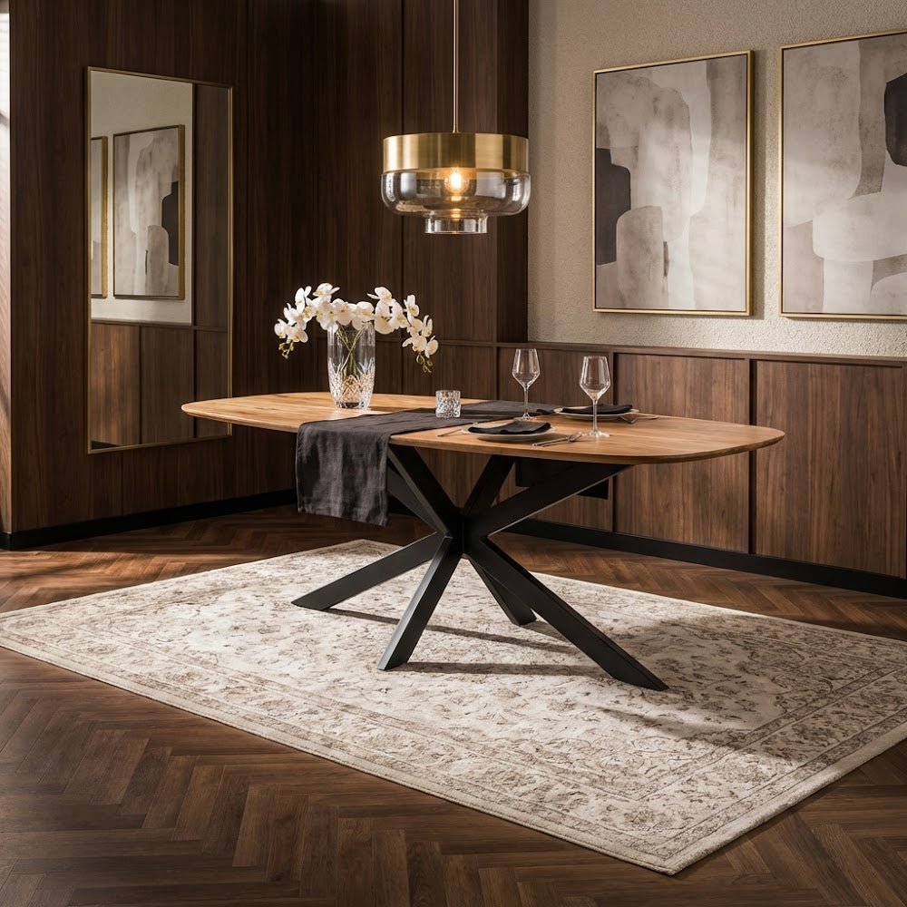 Dänischer ovaler Esstisch Laurie Akazienholz 180x95 cm