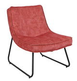 Fauteuil Lowen Velvet Dimehouse Roze LxBxH 82x66x65 Velvet Witfoto schuin vooraanzicht