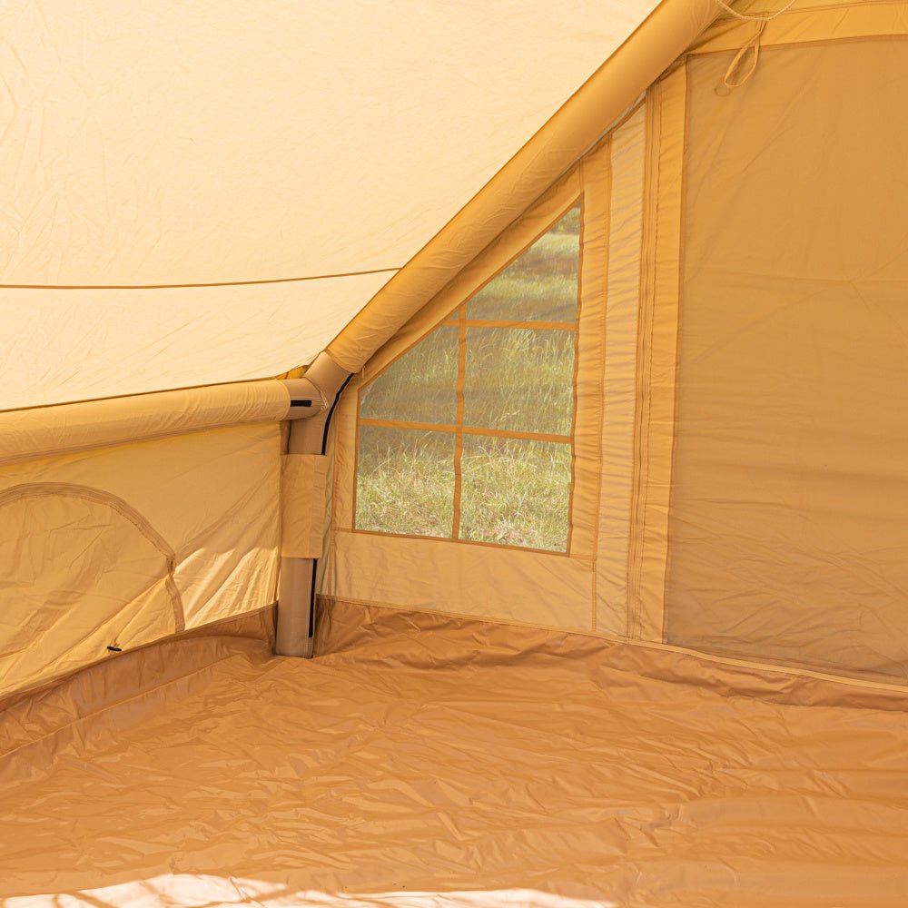 Tent Vier persoons Opblaasbaar Beige 300x200x210 cm Dimehouse Beige LxBxH 75x48x38 Katoen Sfeerfoto anders