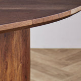 Eettafel Yves Walnut Finish Dimehouse Bruin LxBxH 165x95x10 Acaciahout Sfeerfoto detail