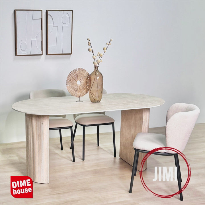 Esstisch Jimi 180x90 cm Travertin beige