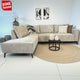 Ecksofa Yara mit Chaiselongue Chenille beige -links 
