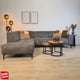 Industrielle Ecksofa Brisbane Eco-Leder Anthrazit - rechts 