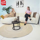 Ecksofa Sophie aus Bouclé in Creme mit organischer Form – rechts