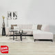 Ecksofa Manon mit Chaise Longue verließ Chenille Taupe