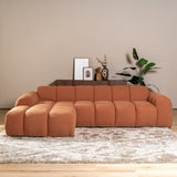 Banken-Ecksofa mit Lounge-Käufer Bouclé Stoff - Streifen - links - Brix -Dimehouse